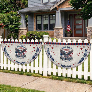 250 Years of Freedom Eagle Patriotic Fan Flag One Nation Under God 1776-2026 250th Anniversary