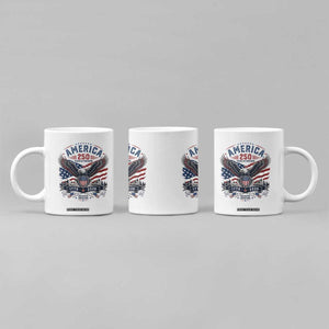250 Years of Freedom Patriotic Eagle Coffee Mug One Nation Under God 1776-2026 250th Anniversary