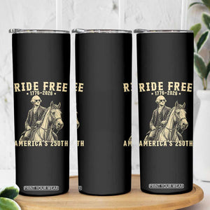 Ride Free 1776-2026 George Washington on Horseback Graphic Skinny Tumbler Vintage 250th Anniversary Semiquincentennial TS02 Print Your Wear