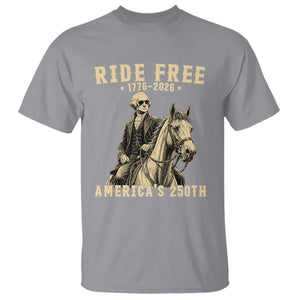 Ride Free 1776-2026 George Washington on Horseback Graphic T Shirt Vintage 250th Anniversary Semiquincentennial