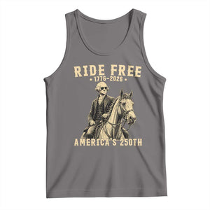 Ride Free 1776-2026 George Washington on Horseback Graphic Tank Top Vintage 250th Anniversary Semiquincentennial