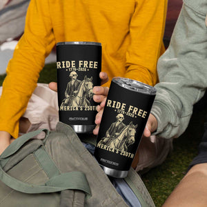 Ride Free 1776-2026 George Washington on Horseback Graphic Tumbler Cup Vintage 250th Anniversary Semiquincentennial TS02 Print Your Wear