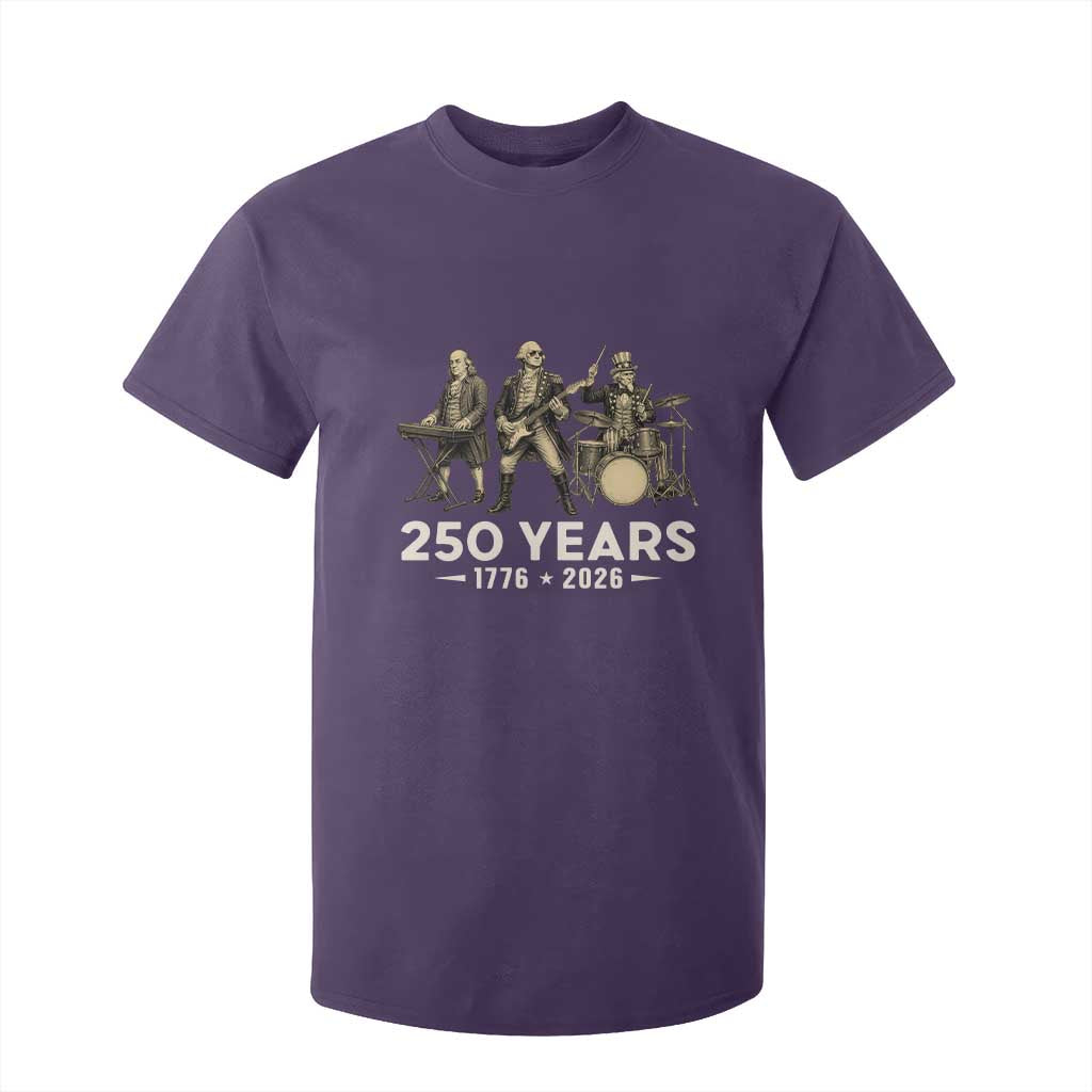 250 Years 1776-2026 Founding Fathers Rock Band T Shirt For Kid George Washington Benjamin Franklin Uncle Sam