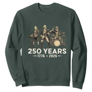 250 Years 1776-2026 Founding Fathers Rock Band Sweatshirt George Washington Benjamin Franklin Uncle Sam