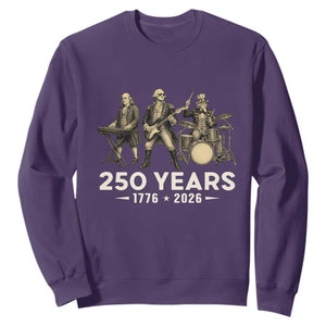 250 Years 1776-2026 Founding Fathers Rock Band Sweatshirt George Washington Benjamin Franklin Uncle Sam