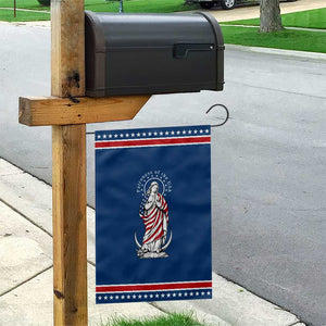 Patroness of the USA Virgin Mary Graphic Patriotic Garden Flag American Flag Catholic Faith