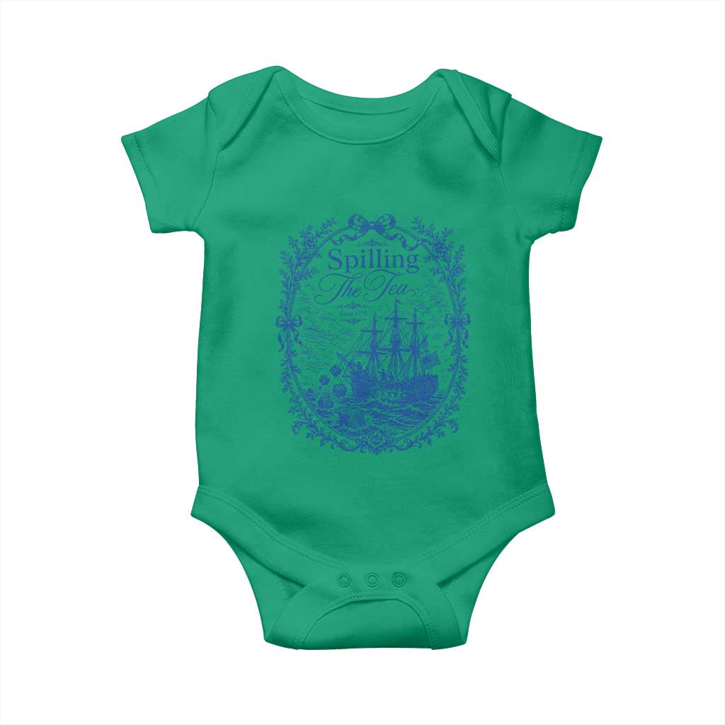 Spilling The Tea Since 1773 Boston Tea Party Baby Onesie Funny Historical Toile Graphic American History Humor