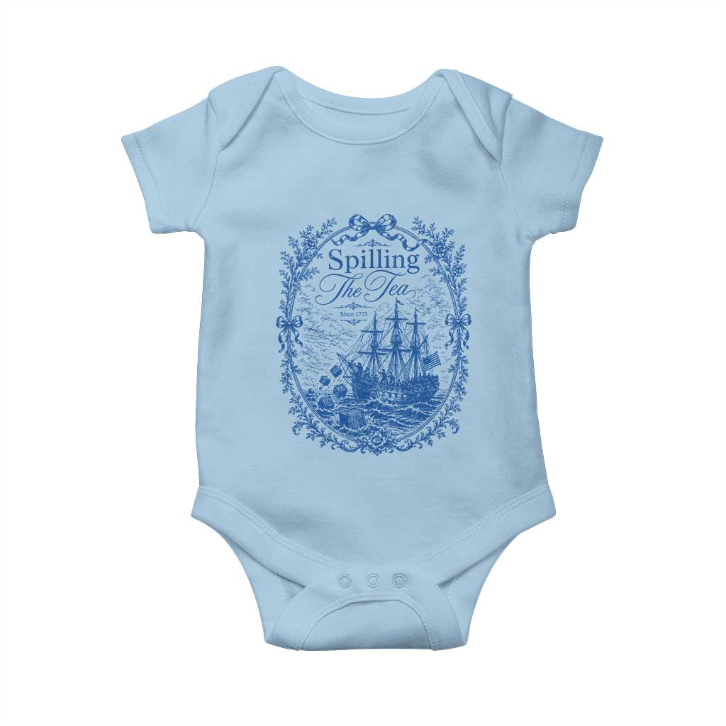 Spilling The Tea Since 1773 Boston Tea Party Baby Onesie Funny Historical Toile Graphic American History Humor