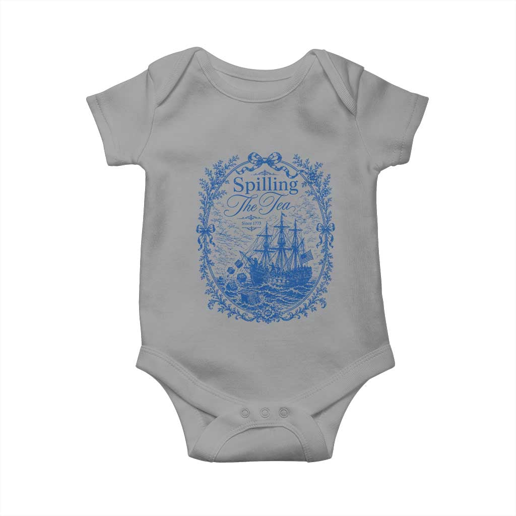 Spilling The Tea Since 1773 Boston Tea Party Baby Onesie Funny Historical Toile Graphic American History Humor