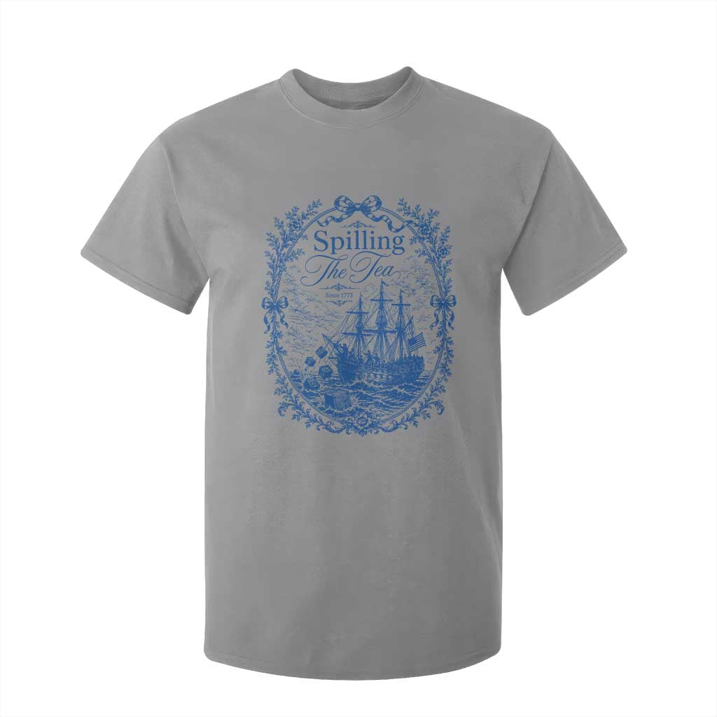 Spilling The Tea Since 1773 Boston Tea Party T Shirt For Kid Funny Historical Toile Graphic American History Humor