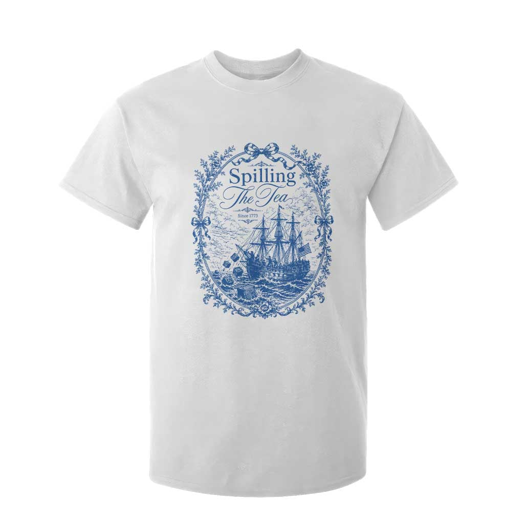 Spilling The Tea Since 1773 Boston Tea Party T Shirt For Kid Funny Historical Toile Graphic American History Humor