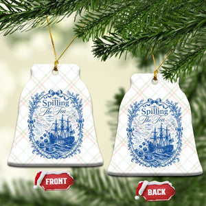 Spilling The Tea Since 1773 Boston Tea Party Ceramic Ornament Funny Historical Toile Graphic American History Humor
