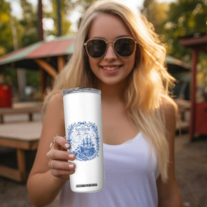 Spilling The Tea Since 1773 Boston Tea Party Skinny Tumbler Funny Historical Toile Graphic American History Humor TS02 Print Your Wear