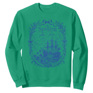 Spilling The Tea Since 1773 Boston Tea Party Sweatshirt Funny Historical Toile Graphic American History Humor