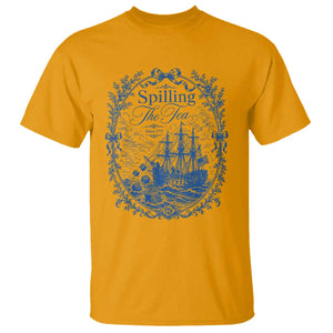 Spilling The Tea Since 1773 Boston Tea Party T Shirt Funny Historical Toile Graphic American History Humor