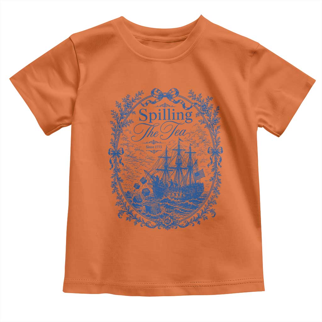 Spilling The Tea Since 1773 Boston Tea Party Toddler T Shirt Funny Historical Toile Graphic American History Humor