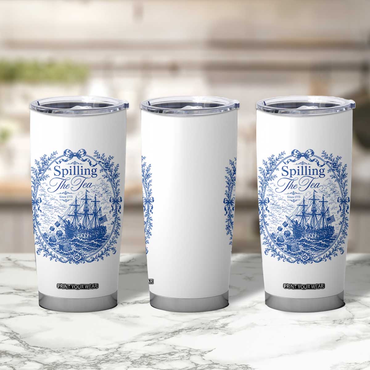 Spilling The Tea Since 1773 Boston Tea Party Tumbler Cup Funny Historical Toile Graphic American History Humor