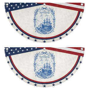 Spilling The Tea Since 1773 Boston Tea Party Patriotic Fan Flag Funny Historical Toile Graphic American History Humor