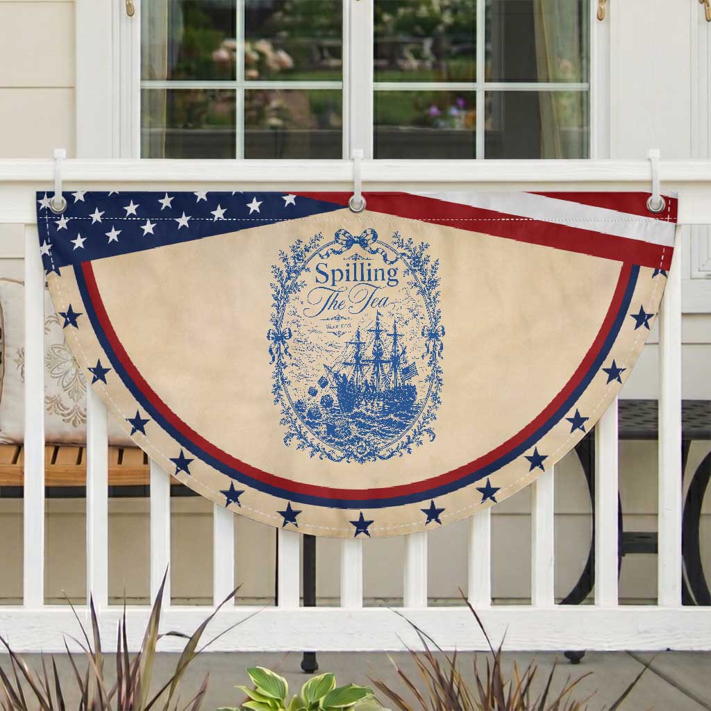Spilling The Tea Since 1773 Boston Tea Party Patriotic Fan Flag Funny Historical Toile Graphic American History Humor
