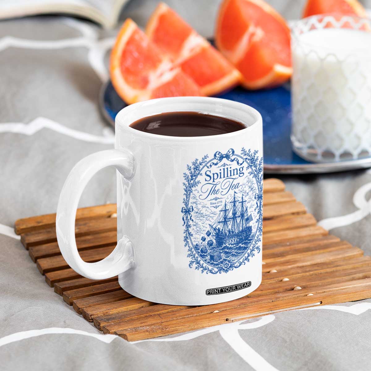 Spilling The Tea Since 1773 Boston Tea Party Coffee Mug Funny Historical Toile Graphic American History Humor