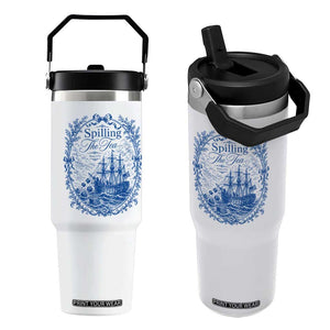 Spilling The Tea Since 1773 Boston Tea Party Flip Straw Tumbler Funny Historical Toile Graphic American History Humor