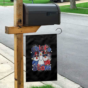 Funny Patriotic Chickens 4th of July Fireworks Garden Flag Retro Chicka Boom Boom Hen Rooster Chick Graphic