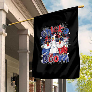 Funny Patriotic Chickens 4th of July Fireworks Garden Flag Retro Chicka Boom Boom Hen Rooster Chick Graphic