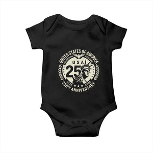 USA 250th Anniversary Statue of Liberty Vintage Crest Baby Onesie Celebrating Freedom 1776 to 2026 Semiquincentennial
