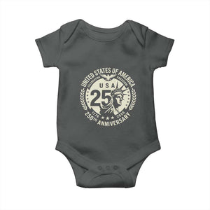 USA 250th Anniversary Statue of Liberty Vintage Crest Baby Onesie Celebrating Freedom 1776 to 2026 Semiquincentennial