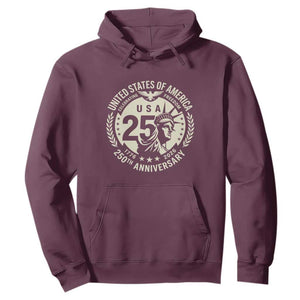USA 250th Anniversary Statue of Liberty Vintage Crest Hoodie Celebrating Freedom 1776 to 2026 Semiquincentennial