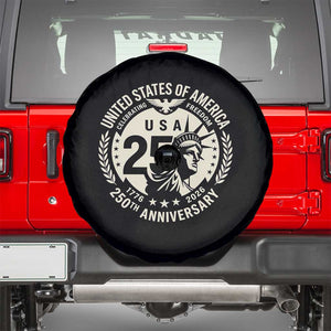 USA 250th Anniversary Statue of Liberty Vintage Crest Spare Tire Cover Celebrating Freedom 1776 to 2026 Semiquincentennial