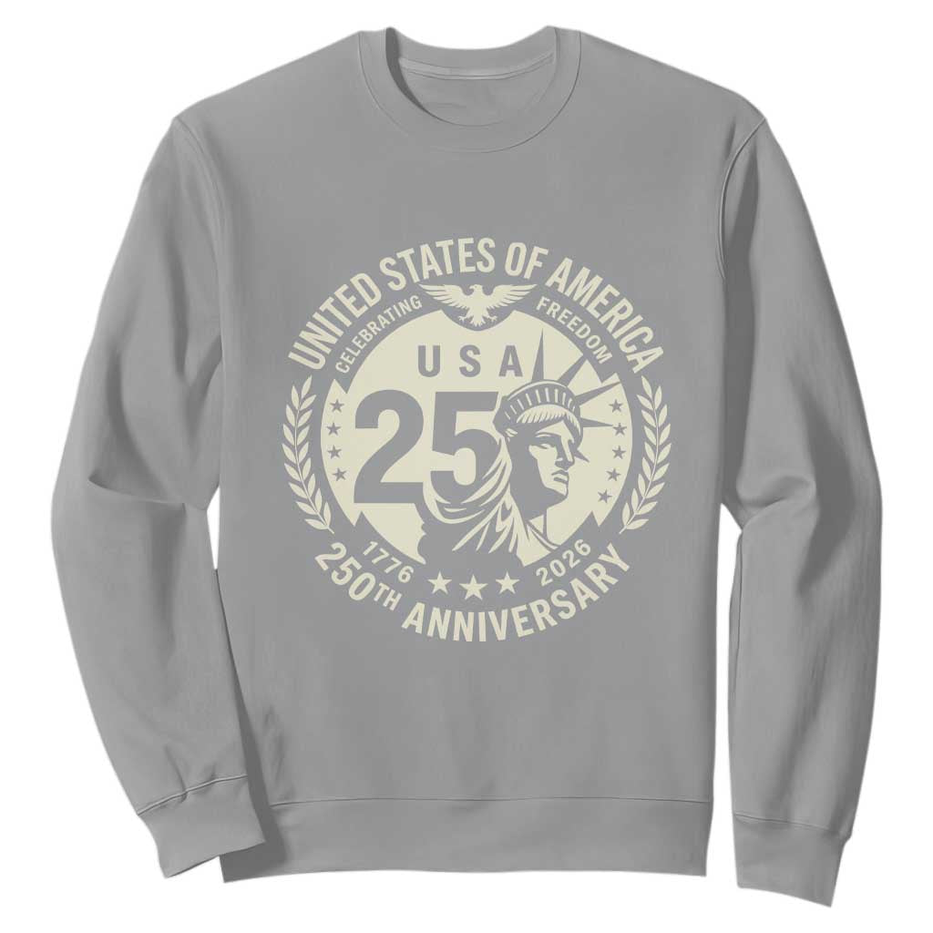 USA 250th Anniversary Statue of Liberty Vintage Crest Sweatshirt Celebrating Freedom 1776 to 2026 Semiquincentennial