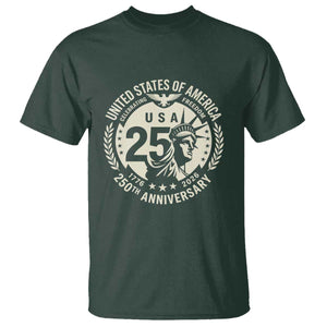 USA 250th Anniversary Statue of Liberty Vintage Crest T Shirt Celebrating Freedom 1776 to 2026 Semiquincentennial