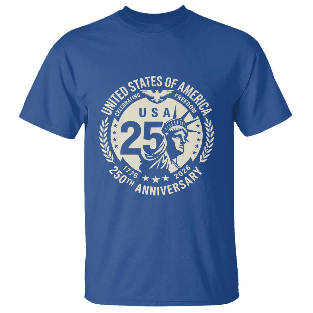 USA 250th Anniversary Statue of Liberty Vintage Crest T Shirt Celebrating Freedom 1776 to 2026 Semiquincentennial