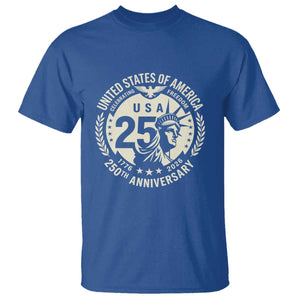 USA 250th Anniversary Statue of Liberty Vintage Crest T Shirt Celebrating Freedom 1776 to 2026 Semiquincentennial