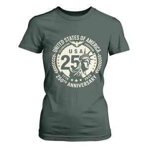 USA 250th Anniversary Statue of Liberty Vintage Crest T Shirt For Women Celebrating Freedom 1776 to 2026 Semiquincentennial
