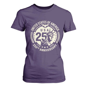 USA 250th Anniversary Statue of Liberty Vintage Crest T Shirt For Women Celebrating Freedom 1776 to 2026 Semiquincentennial
