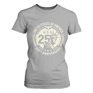 USA 250th Anniversary Statue of Liberty Vintage Crest T Shirt For Women Celebrating Freedom 1776 to 2026 Semiquincentennial