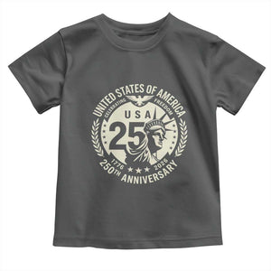 USA 250th Anniversary Statue of Liberty Vintage Crest Toddler T Shirt Celebrating Freedom 1776 to 2026 Semiquincentennial