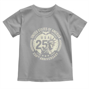 USA 250th Anniversary Statue of Liberty Vintage Crest Toddler T Shirt Celebrating Freedom 1776 to 2026 Semiquincentennial