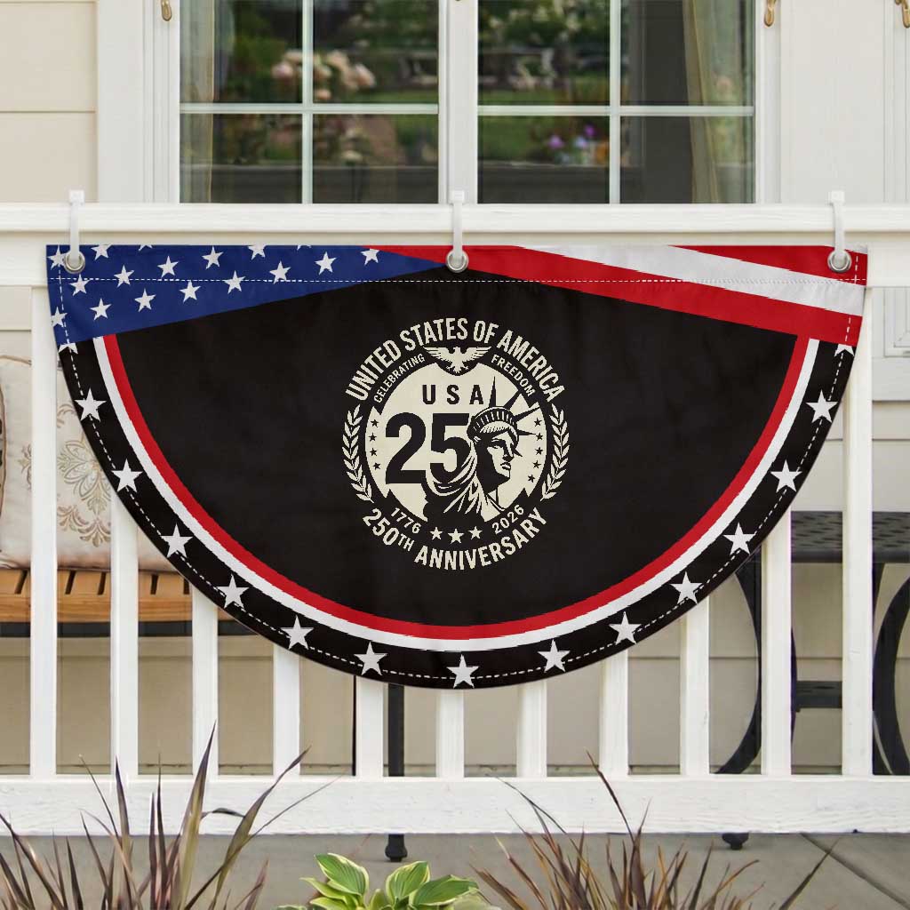 USA 250th Anniversary Statue of Liberty Vintage Crest Patriotic Fan Flag Celebrating Freedom 1776 to 2026 Semiquincentennial