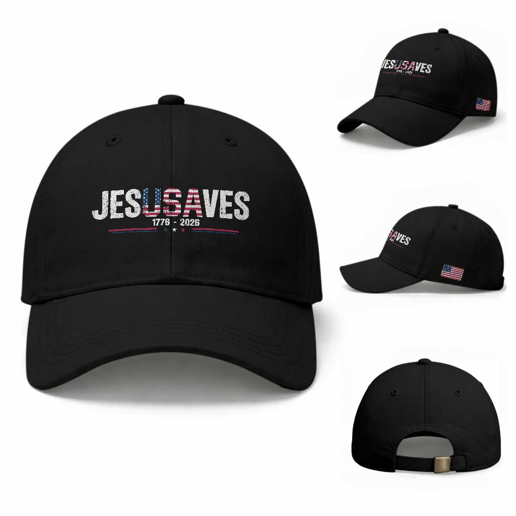 Jesus Saves USA Semiquincentennial 1776 2026 Baseball Cap Patriotic Christian Faith USA 250 Years of Freedom