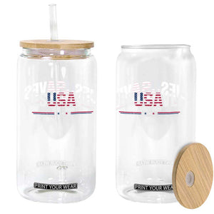 Jesus Saves USA Semiquincentennial 1776 2026 Glass Can Patriotic Christian Faith USA 250 Years of Freedom TS02 Print Your Wear