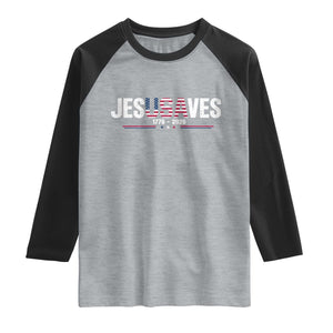 Jesus Saves USA Semiquincentennial 1776 2026 Raglan Shirt Patriotic Christian Faith USA 250 Years of Freedom
