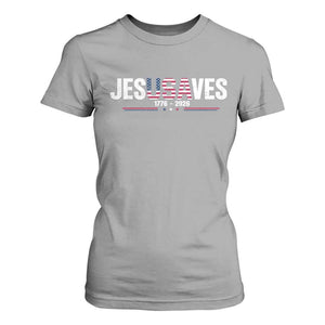 Jesus Saves USA Semiquincentennial 1776 2026 T Shirt For Women Patriotic Christian Faith USA 250 Years of Freedom TS02 Sport Gray Print Your Wear