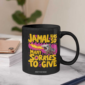 Jamal Has So Many Sorries To Give Coffee Mug Funny Fire Breathing Hammerhead Shark Gamer