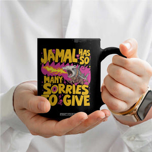 Jamal Has So Many Sorries To Give Coffee Mug Funny Fire Breathing Hammerhead Shark Gamer