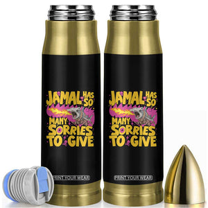 Jamal Has So Many Sorries To Give Bullet Tumbler Funny Fire Breathing Hammerhead Shark Gamer