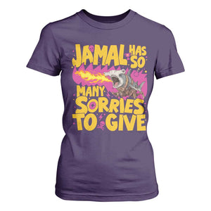 Jamal Has So Many Sorries To Give T Shirt For Women Funny Fire Breathing Hammerhead Shark Gamer