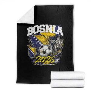 Bosnia Soccer Jersey Pride 2026 Throw Blanket One Nation One Dream Heritage Football Sports Fan